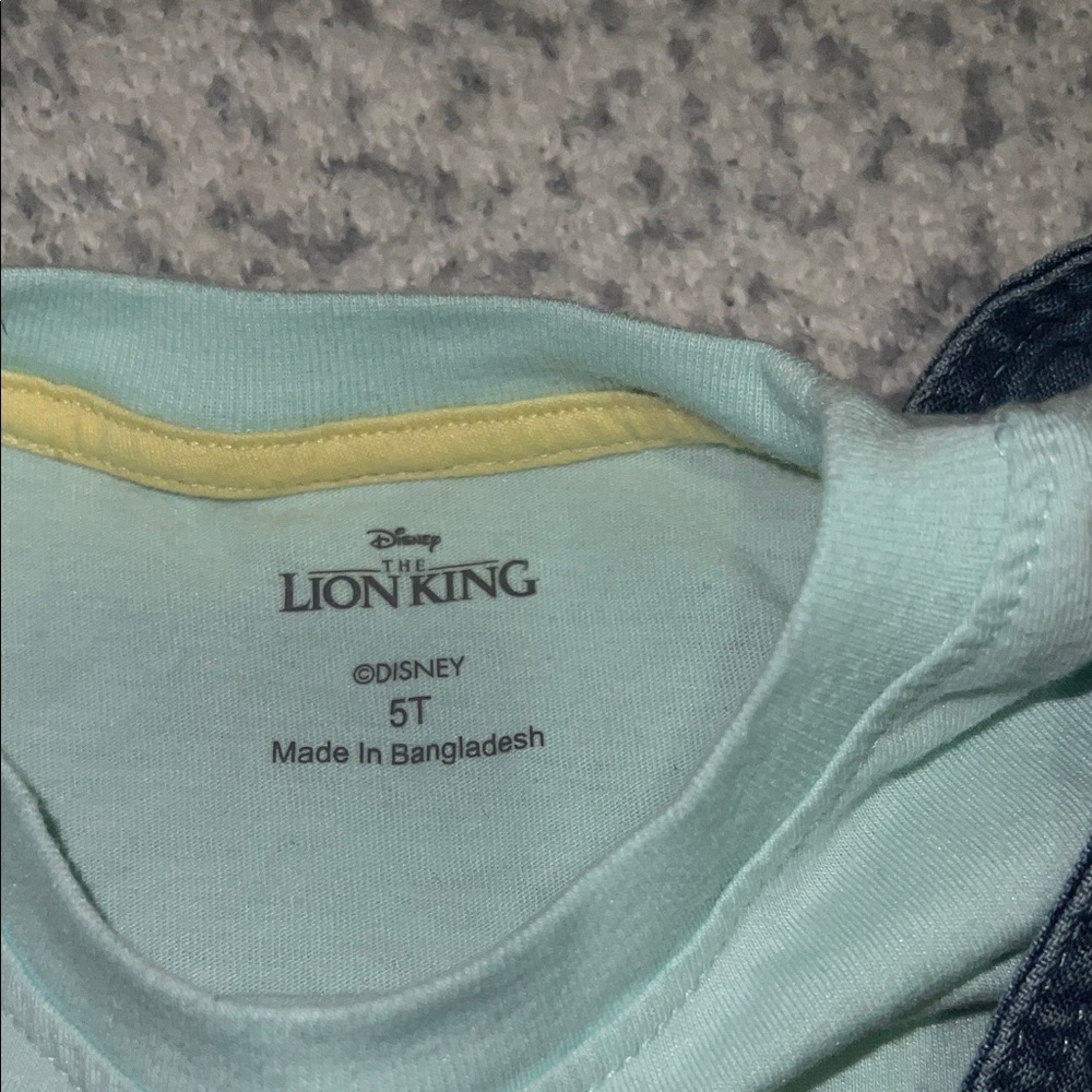 Disney Blue Denim Overalls with Lion King Patch - Picture 3 of 6